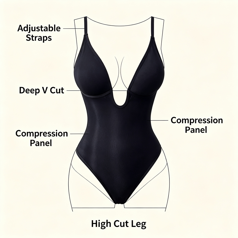 Body sculptant pour femme à dé - Shapewear Bodysuit Firm avis et prix