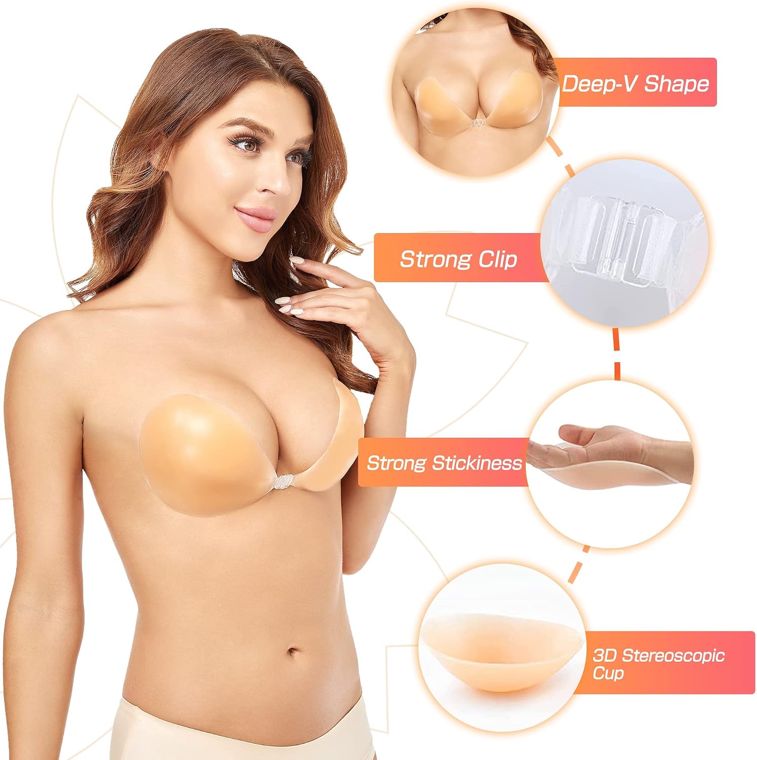 Soutien-gorge push-up sans arm - Strapless Bra Backless avis et prix