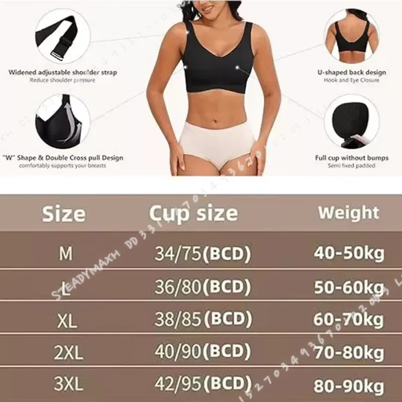 1 pièce 2025 Soutien-gorge san - Seamless Underwear Women avis et prix